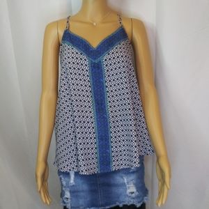 maurices Size M Blue Sleeveless Tank Top Boho